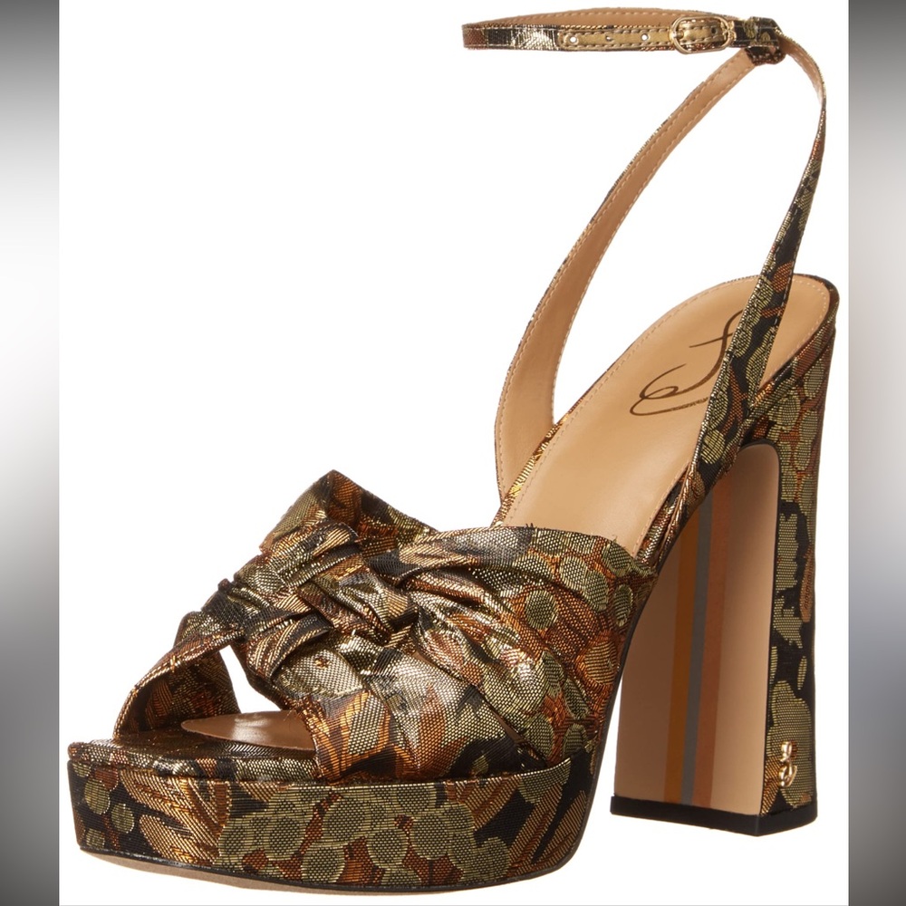 Sam Edelman Kirsten Floral Printed Chunky Heels size 6